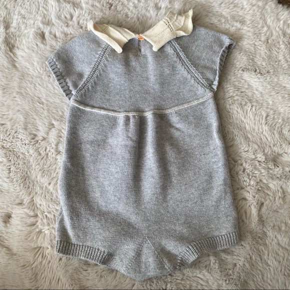 BABY GIRL KNIT RUFFLE ROMPER - Picture 4 of 6